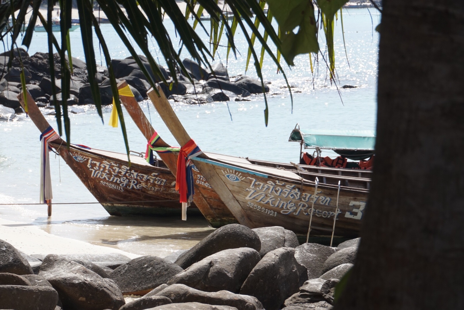 Longtail-Boote am Strand Longtail-Boote am Strand